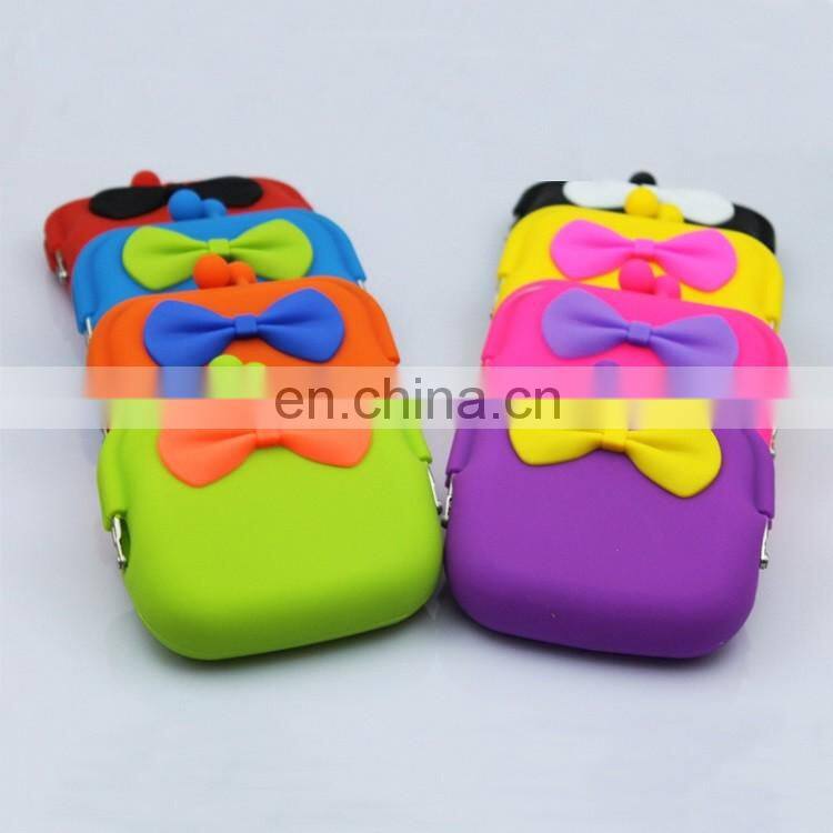 Kisslock Lady Fashion Coin Purse Customized Women Silicone Change Purse Wallet