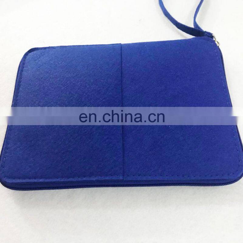 Simple felt purse coin money case holder bag