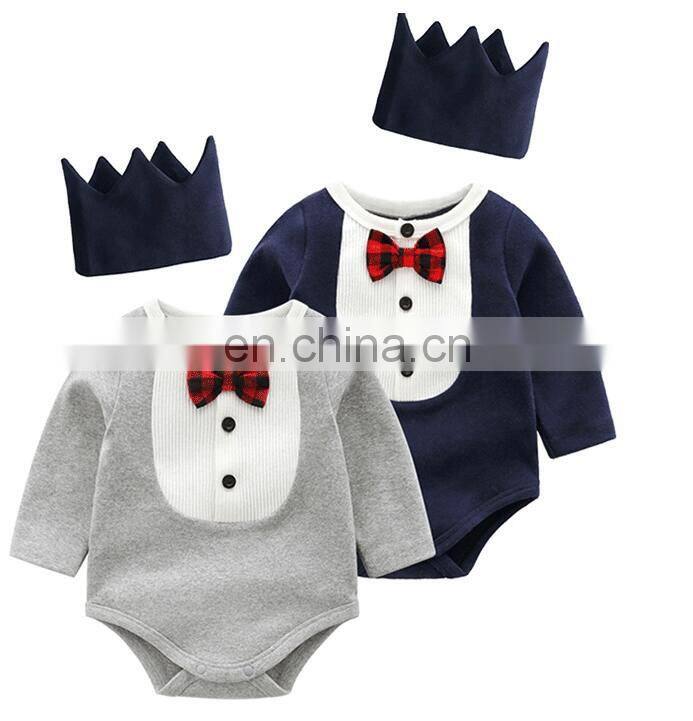Multi Colors Warm Baby Rompers Unisex Long Sleeve Knitted Baby Jumpsuit
