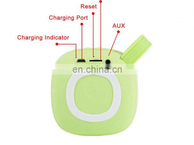 Wireless Bluetooth Fabric Speaker Stereo Music Bass Speakers with TF card Hifi Hook