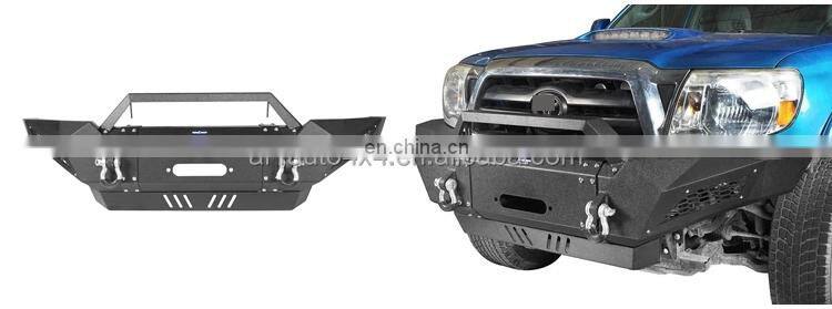 Front Bumper Full Width Heavy Duty Steel For Tacoma 2005-2015 Pickup Truck w/LED Light