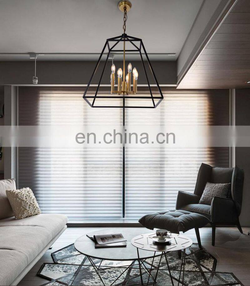 Black colour industrial pendant light vintage retro for living room decoration