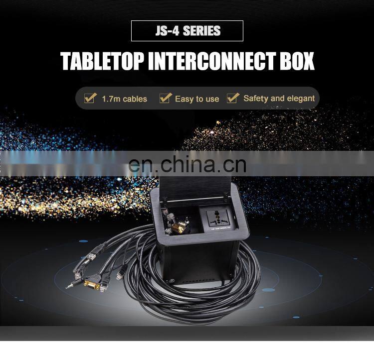 Power cable management table Vga And Audio Commercial Usb female Socket