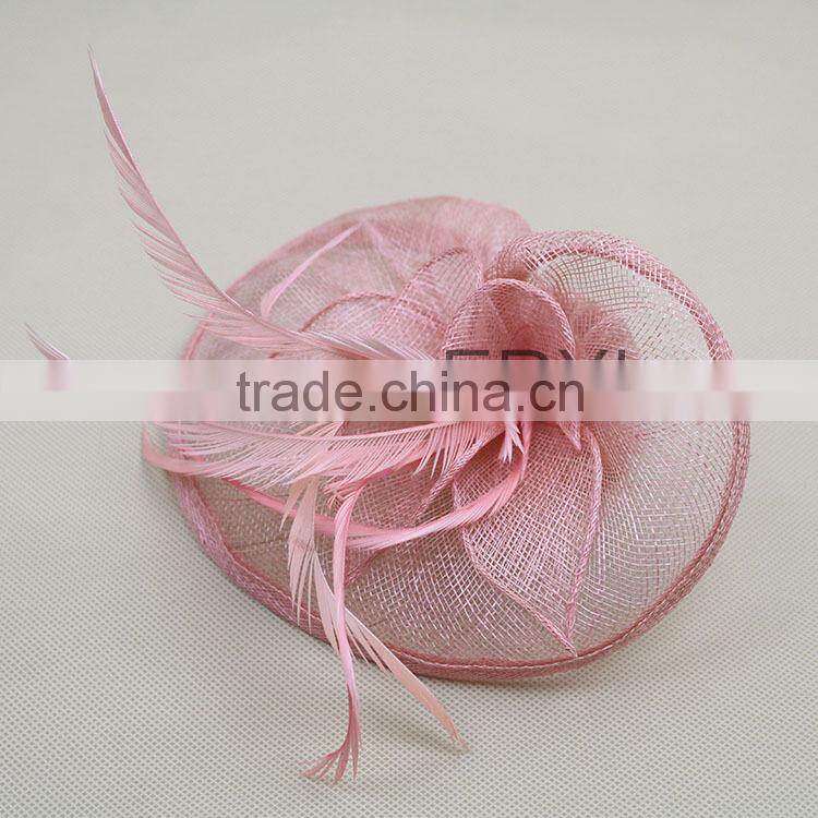 Elegant Flower Hairclip Sinamay Fascinator Derby For Chuch/Races