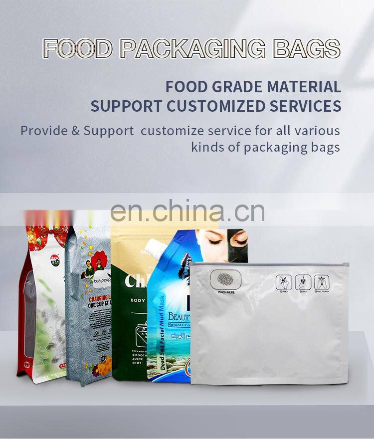 Biodegradable plastic bags wholesale plastic food packaging bags with zip lock