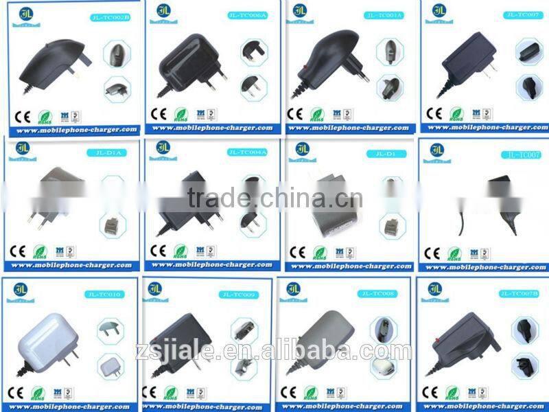 2014 new product USB travel charger with white shell 4 port blue USB connector