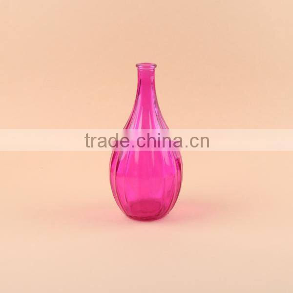 colorful stripe glass flower vase