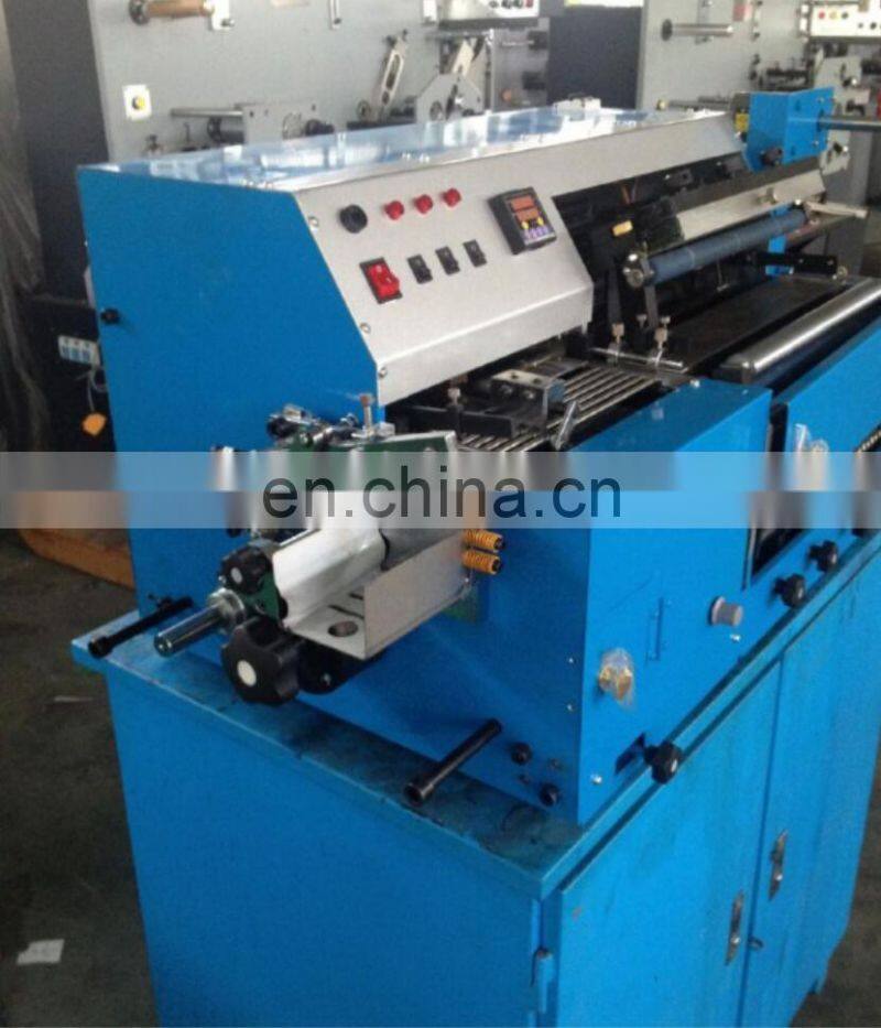 UTP460 4 color desk top mini garment satin label printing machine, wash care polyester ribbon rotary letterpress printer