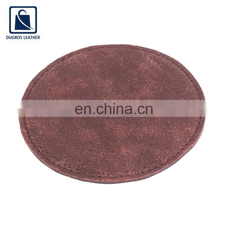 Leading Indian Exporter of Good Quality Widely Selling Home Table Decorative Genuine Leather Coaster at Low Price