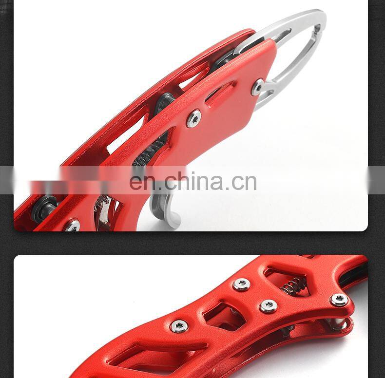 Outdoor Activities Large Fish Catcher Clamp Stainless Steel Fish Control Tool with a Drop Line Portable Fishing Tool