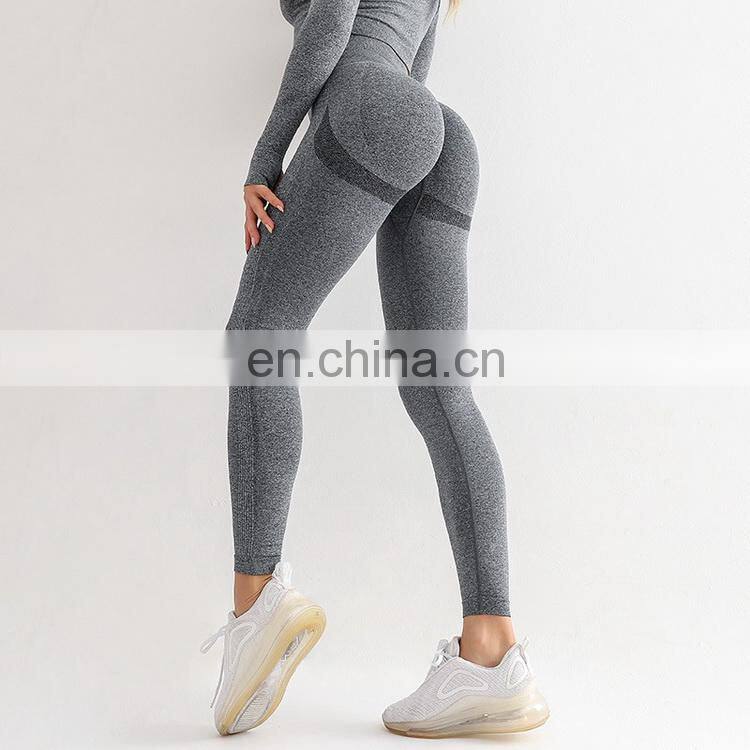 Womens High Waist Butt Lift Yoga Fitness Leggings-sports Pants Seamless Fitness Leggings