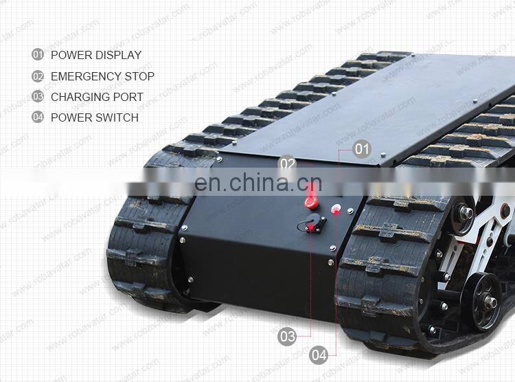 Hot selling rubber crawler robot chassis AVT-9T commercial robot rescue robot good for inspection, exploration with good price