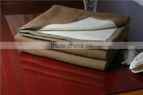 NO 1 factory cheap 400gsm 50% wool 50% camel blanket