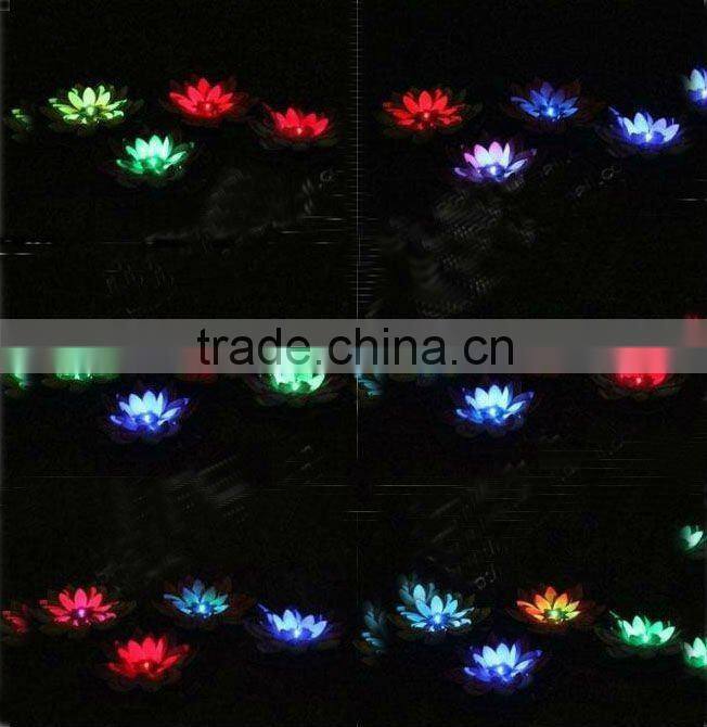 hot sell china style flower floating led solar lamp outdoor
