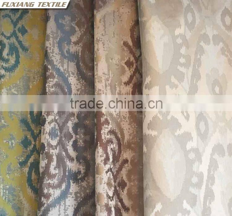 100% Polyester jacquard geometric window curtain fabric