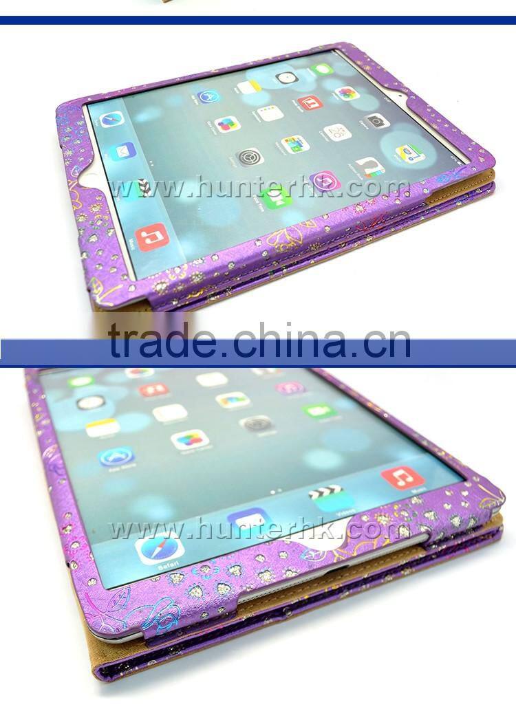 Diamond Shiny Rose Garden Tablet Case For iPad Pro