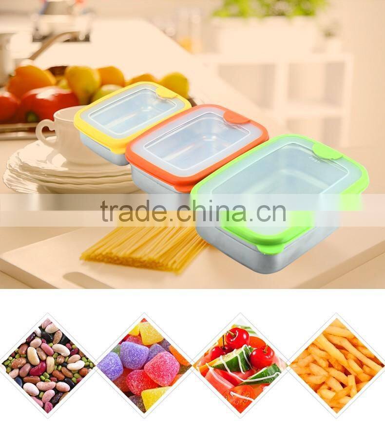 stainless steel food container storage set/ bulk lunch container bento box/ snack container