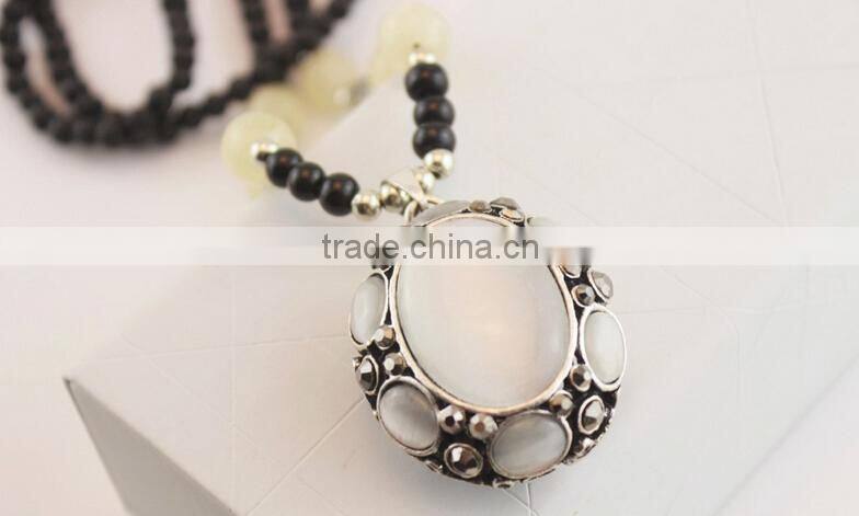 Fashion rosary bead necklace Crystal opals fashion Jewelry South Korea's sweater chain
