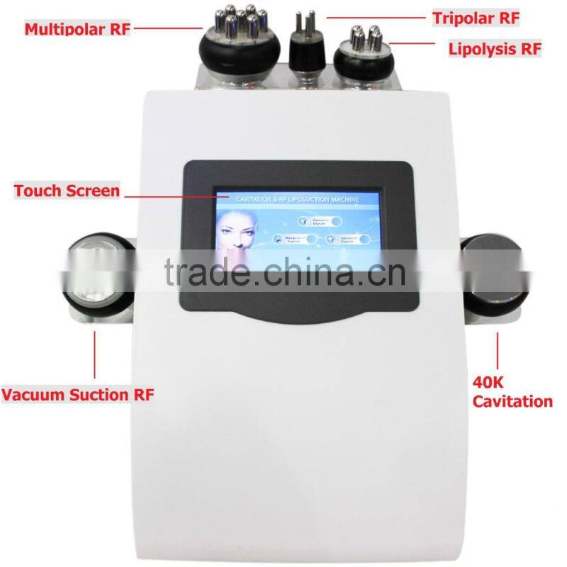 2016 online shopping for wholesale 40K cavitation multipolar RF vacuum suction system beauty salon beauty massage machine