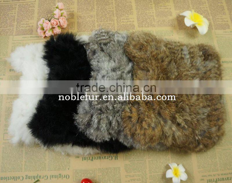 lovely Korean style rabbit fur winter beanie animal ear hatcute fluffy headwear