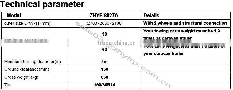 Custom Small Camping Fiberglass Trailer Caravan Accessories