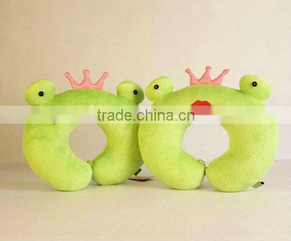 U shaped cute design cartoon small travel soft pillow for kids