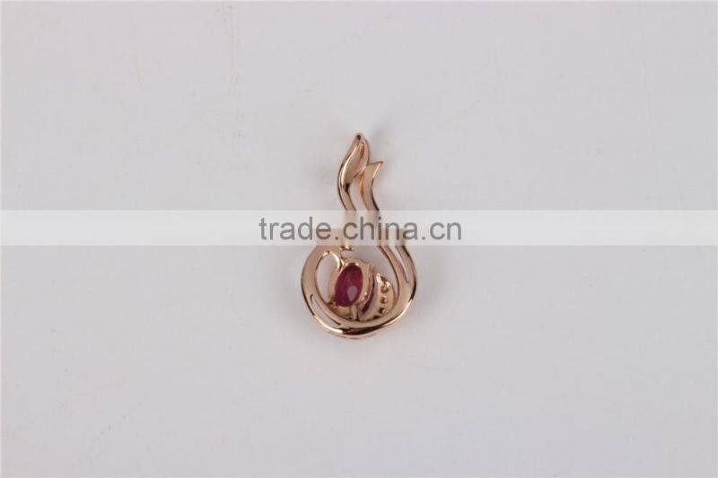 High quality phoenix bird ladies necklace 18k rose gold pendan necklace