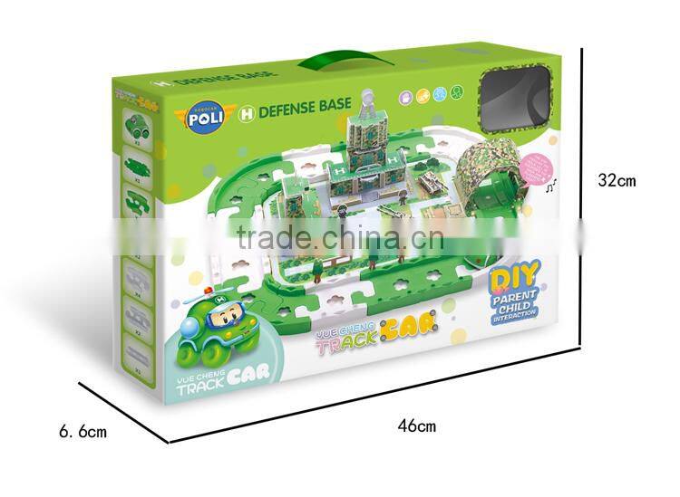 Hot sale electric car robocar poli educational toy track