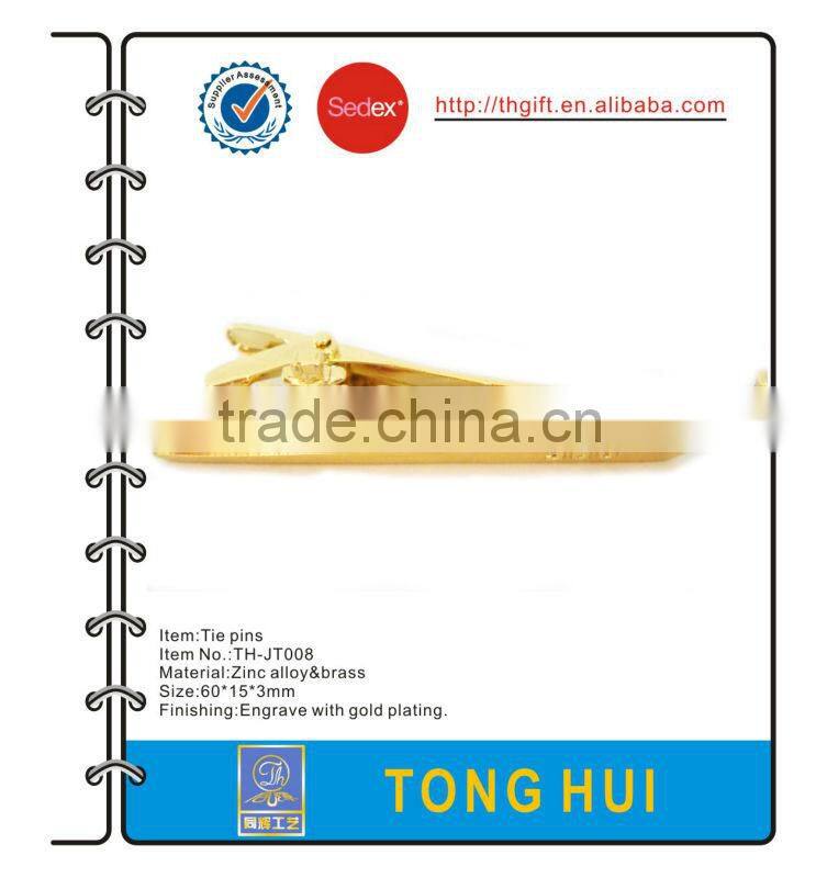 metal tie clips w/clothes logo