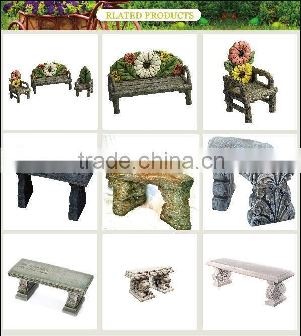 2016 Walden New Product Cast Stone Magnesium Oxide Patio Furniture Garden Bench