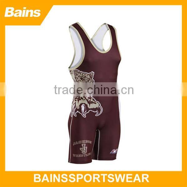 New design sublimation youth wrestling singlets for sale/wrestling clothes