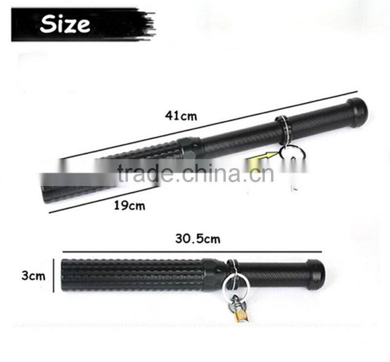 (120440) High quality 3*AAA/18650 rechargeable led flashlight torch police baton