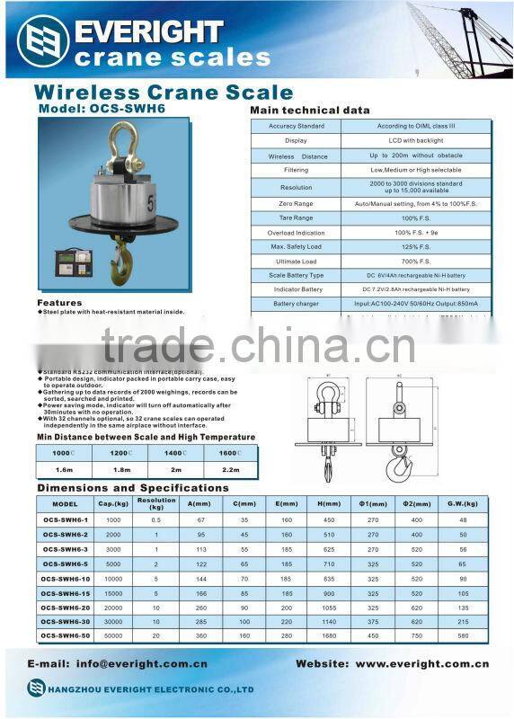 wireless digital hanging scale