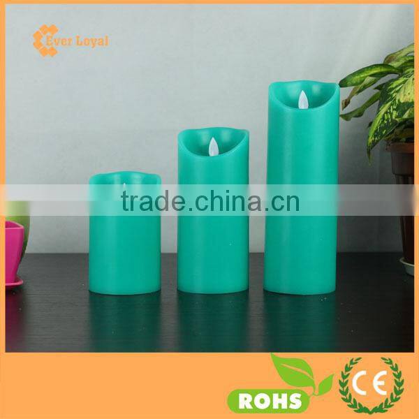 LED Dance Wax Candle with Waving Flame and Timer