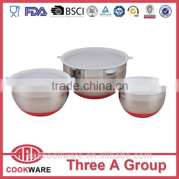 3 pcs set stainless steel mixing bowl set with grater