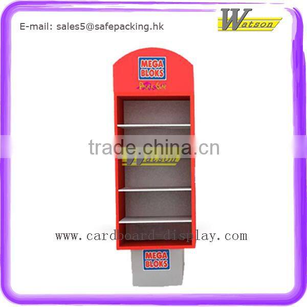 Supermarket Promotion 4 Shelves Stand Paper Floor Layer Display