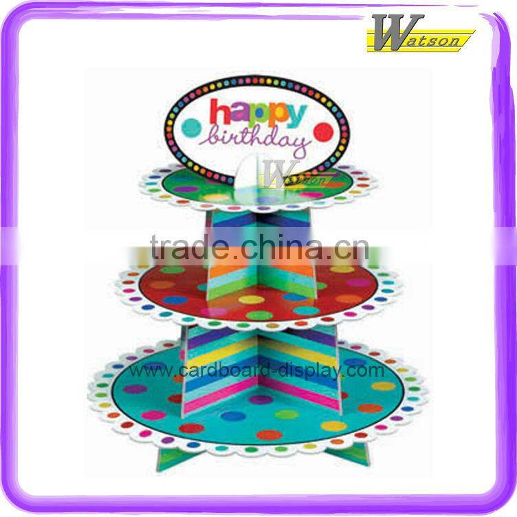 Cardboard Display Cupcake Rack for Birthday Party and Applicable to Baldy Cupcakes or Other Cupcake Brands