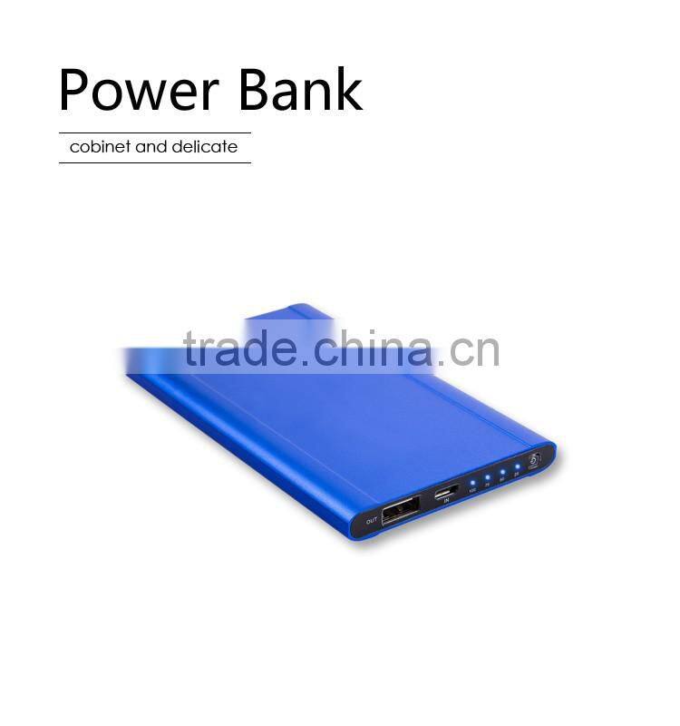 Hot new products for 2016 gift portable power bank ultra thin metal power bank for mobile phone