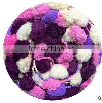 Hat Fashion ladder fancy yarn ball handknitting pom yarn