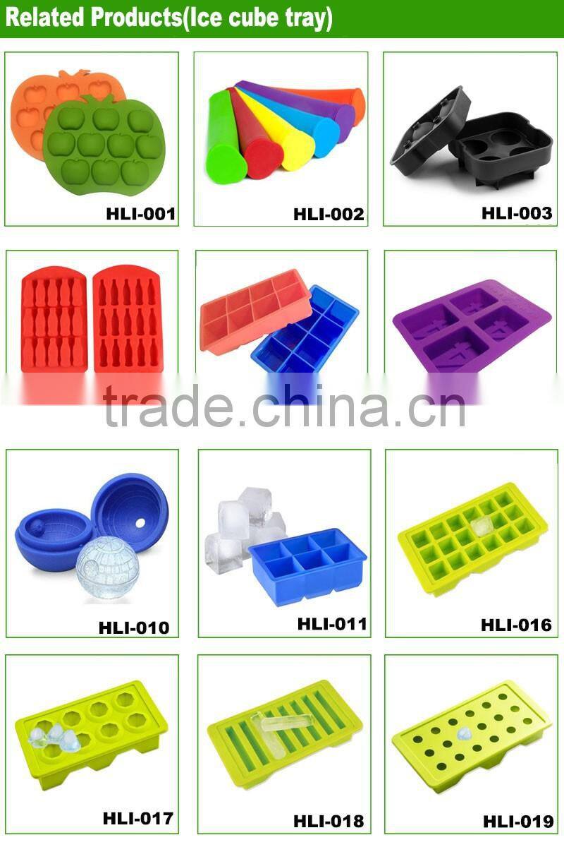 Party use christmas silicone ice cube tray with lid