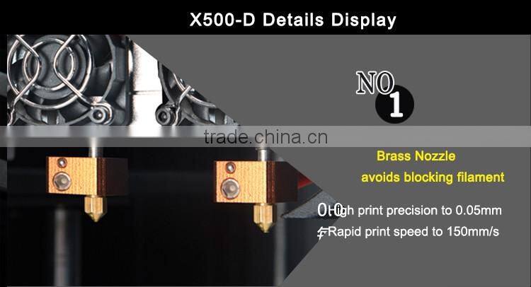 HORI X500-D 3d colorful printer large scale 3d printer PLA 3d printer