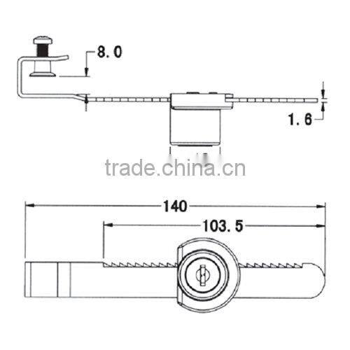 Sliding glass door key lock