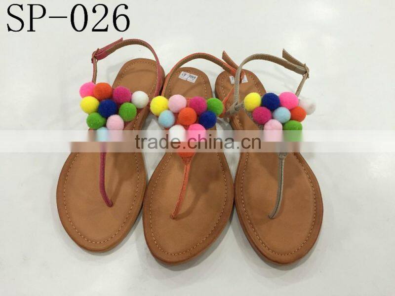 latest design Spanish style ladies flat sandals