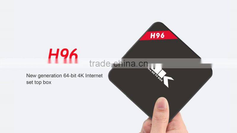 2016 factory hotsale Android TV Box IPTV Amlogic S905 Quad Core Android5.1 DDR3 1G 8G H96