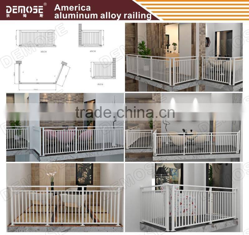 cast aluminium balustrade with tempered glass aluminium post for balustrade