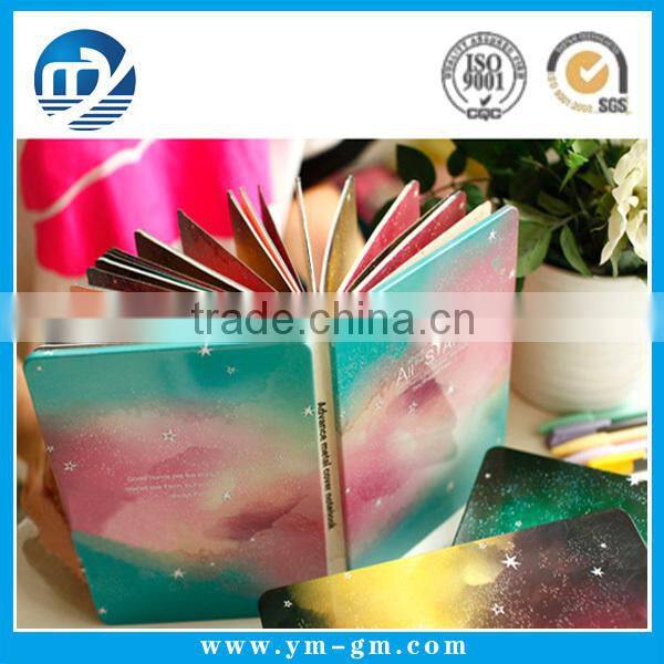 High quality pu leather filler notebook with sticker inside / planner journal notebook