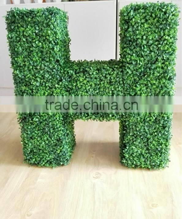 decorative artificial green grass wall topiary boxwood hedge