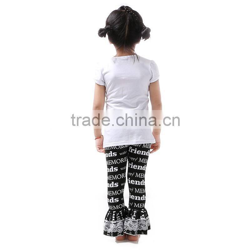 Hot Sale 2016 Wholesale Children's Boutique Clothes Smeling Face Cotton Outfit For Baby Girls