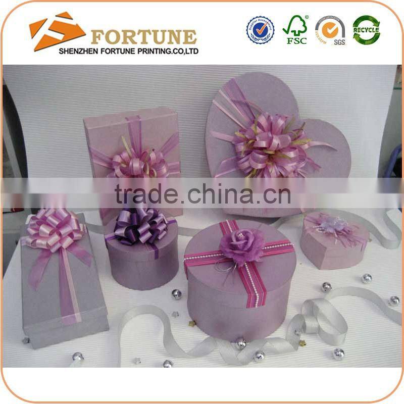 China Manufacturer Wholesale Different Types Gift Packaging Box, Bow Tiw Packaging Box For Gift
