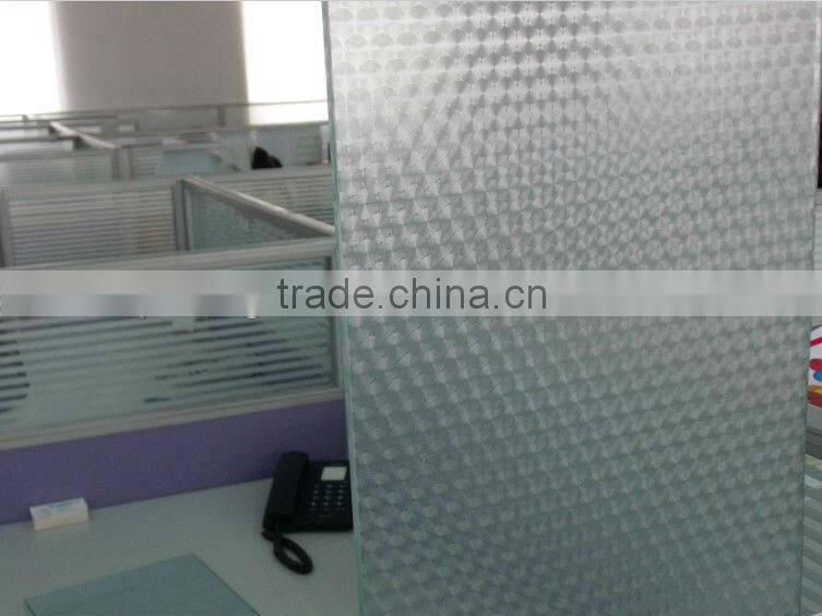 one way PVC self adhesive foil embossed glass film 9031